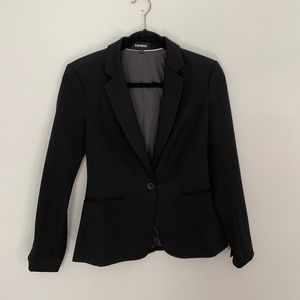 Single button black blazer